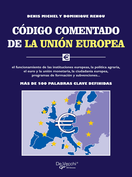 Title details for Código comentado de la Unión Europea by Denis Michel - Available